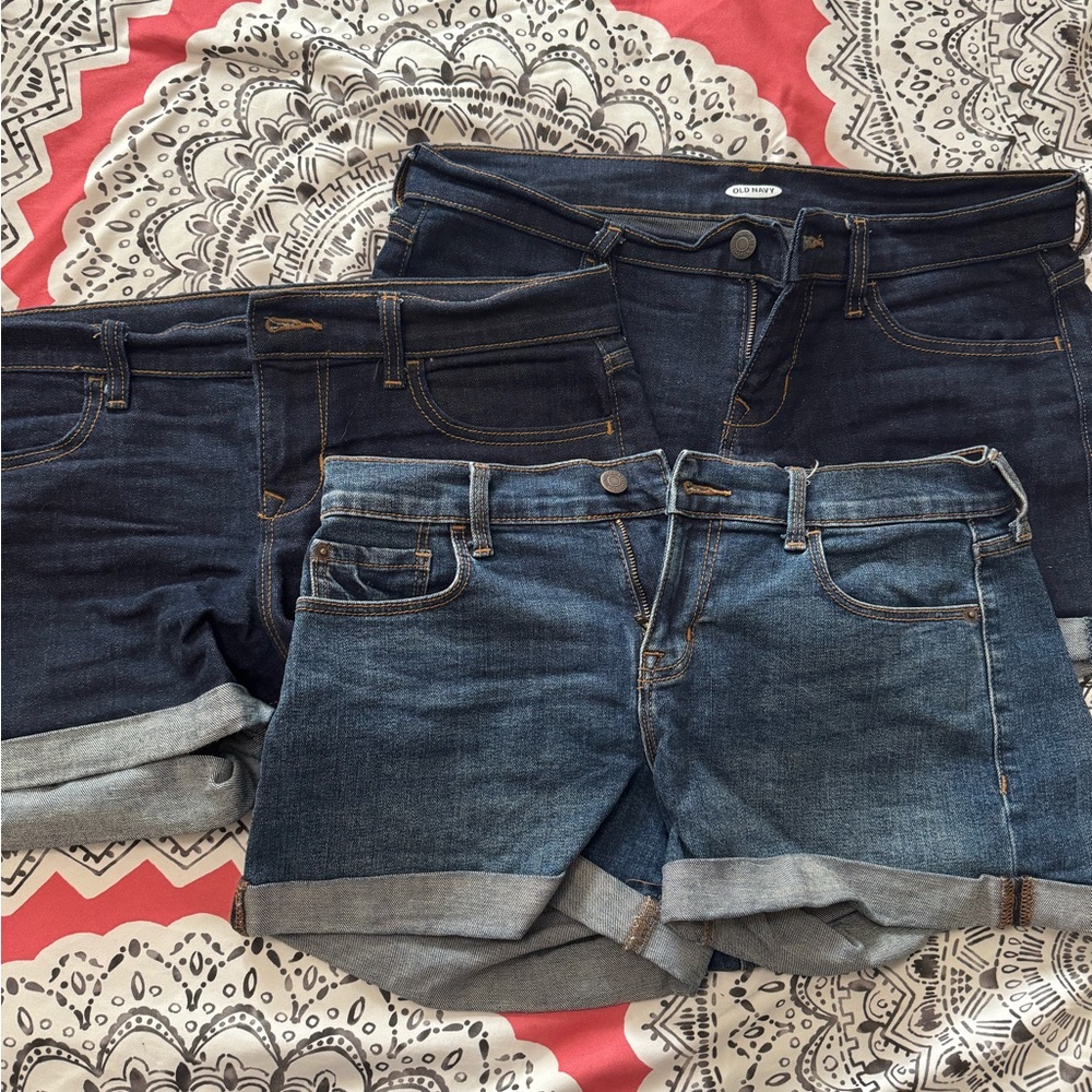 Denim Shorts Trio